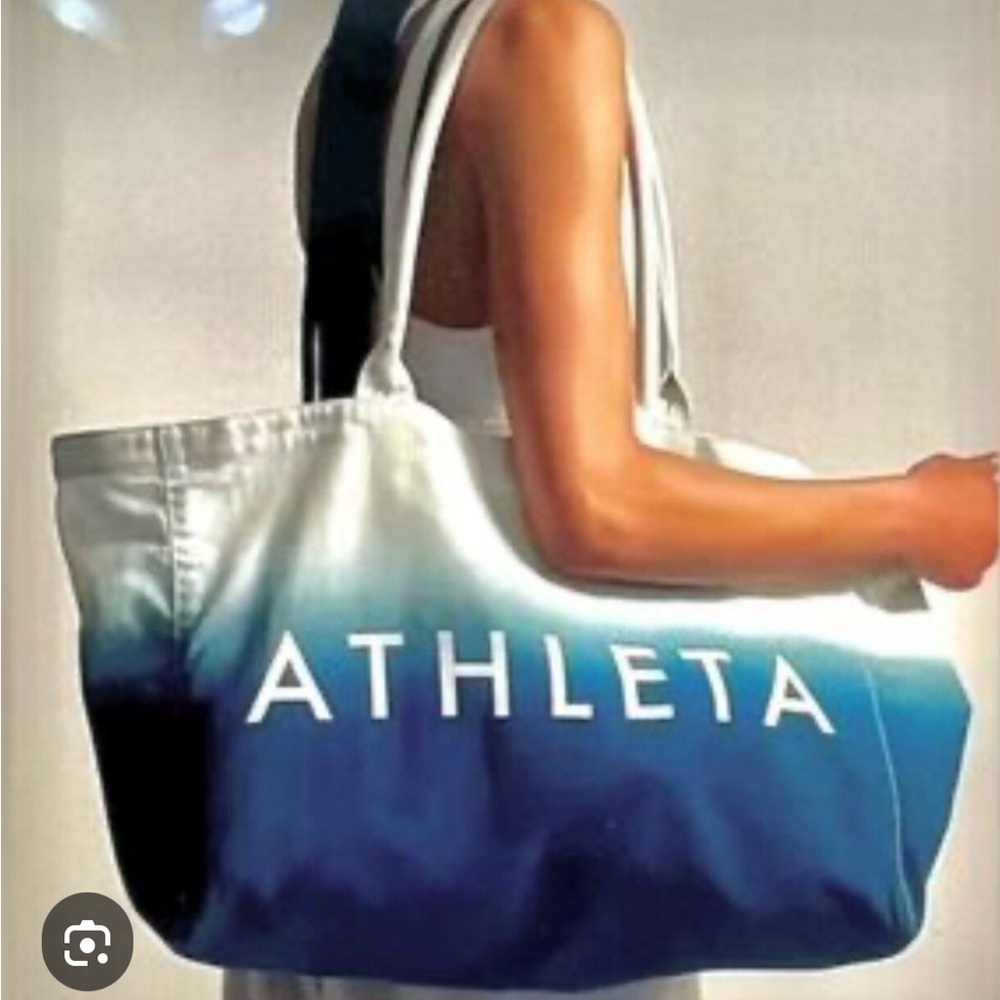 Athleta Ombre Blue and White Tote cotton